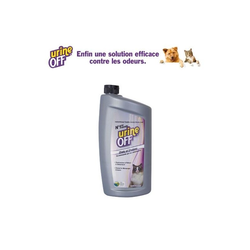 Urine Off pour chat - Flacon avec applicateur tapis et moquette