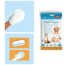 Gants lavants imprégnés pour chien ou chat
