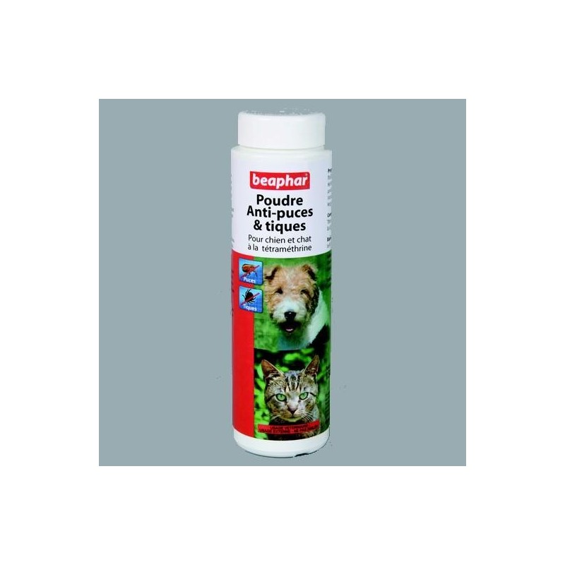 Poudre antiparasitaire anti-tiques et anti-puces