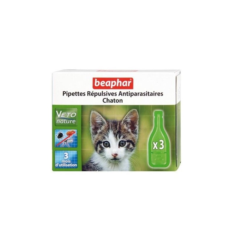 Pipettes répulsives antiparasitaire pour chat - Vetonature