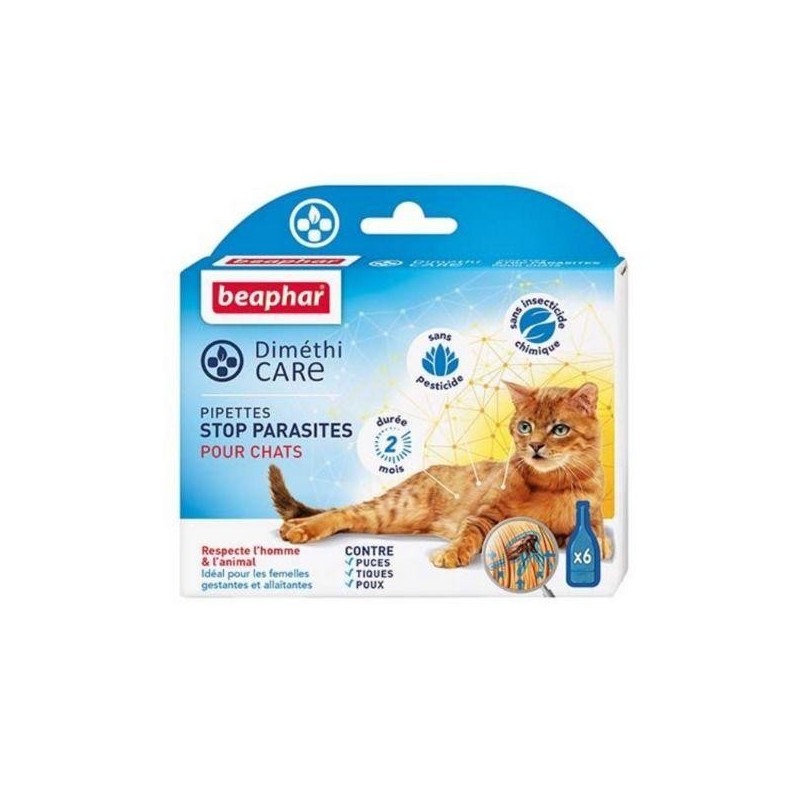 Pipette anti parasitaire DimethiCare pour chats
