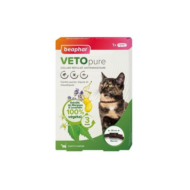 Collier insectifuge naturel pour chat et chaton - Vétonature