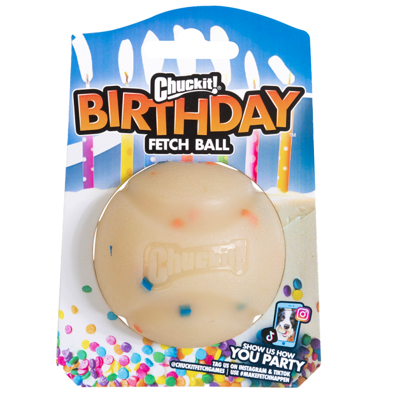 Balle à rapporter d'anniversaire Chuckit ! M