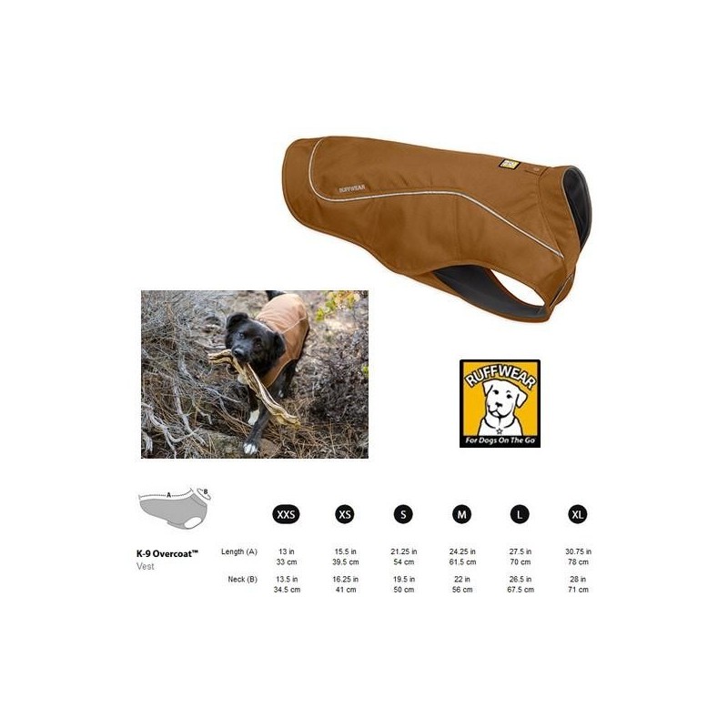 K-9 Overcoat Veste imperméable et polaire - Ruffwear Taille : XXS