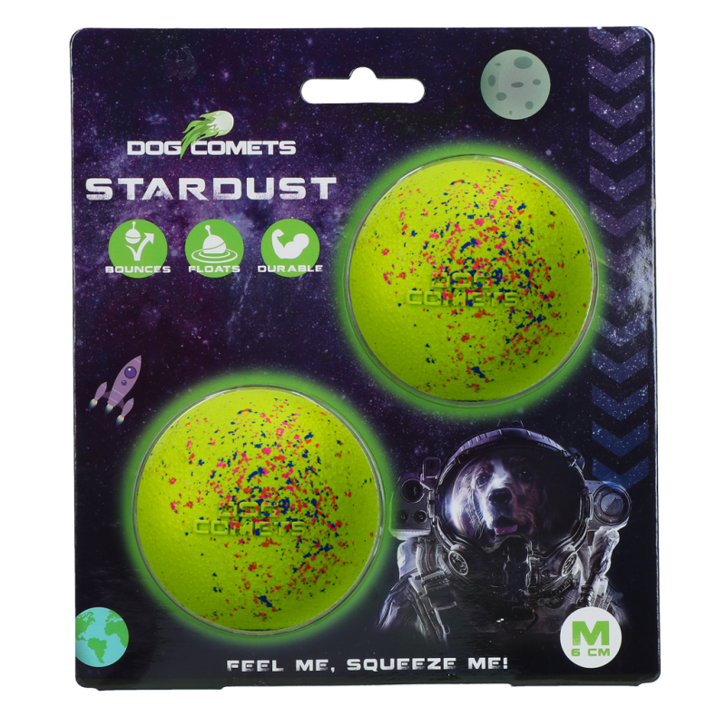 Comètes pour chien Stardust Green M (lot de 2)