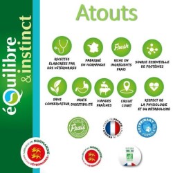 Terrine chien âgé riche en volaille - Equilibre & Instinct 300g