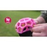 Boule à friandises en pierre de lune rose pour chien