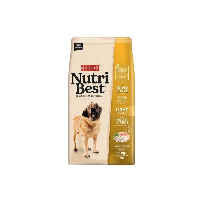 Nutribest Dog Light - Poulet et riz  15 kg