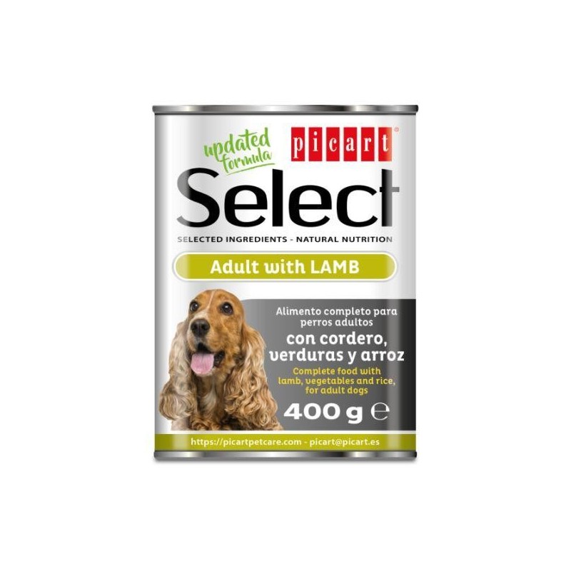 Boite Select Dog Adult - Agneau 400 gr