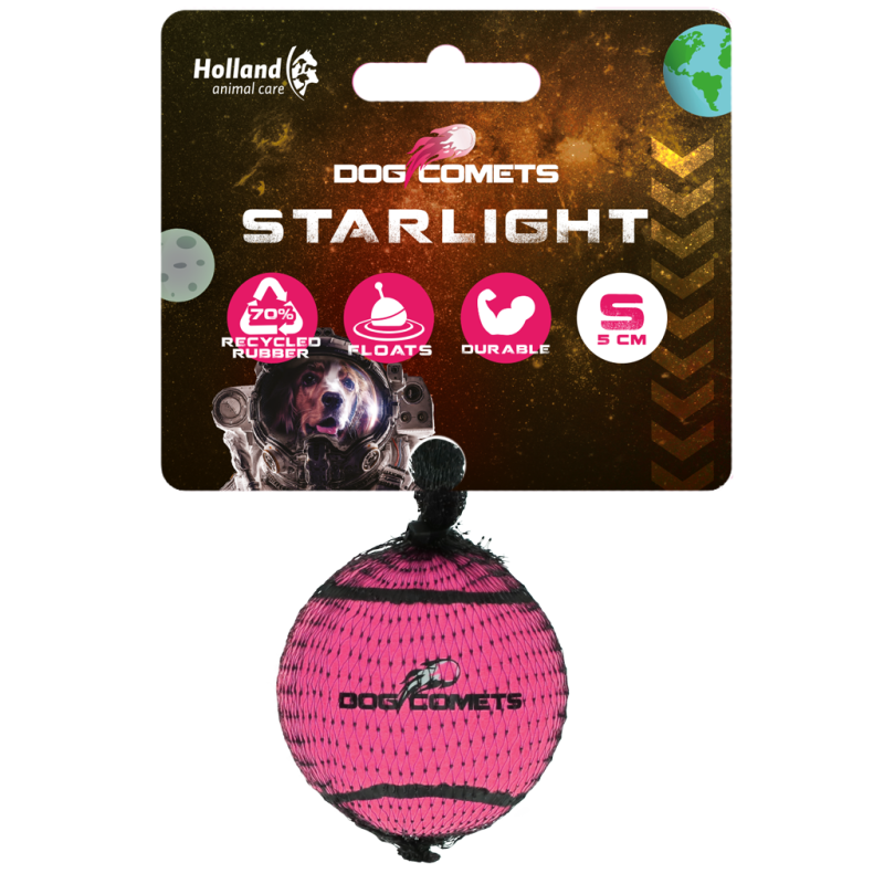 Balle de tennis Dog Comets Starlight S Rose