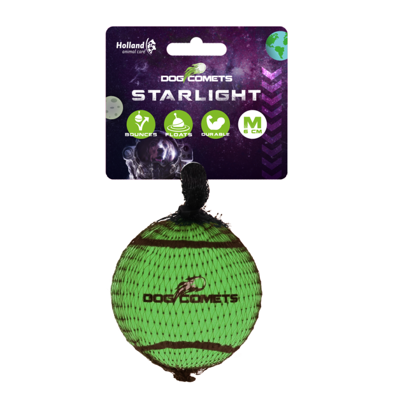 Balle de tennis Dog Comets Starlight M Vert