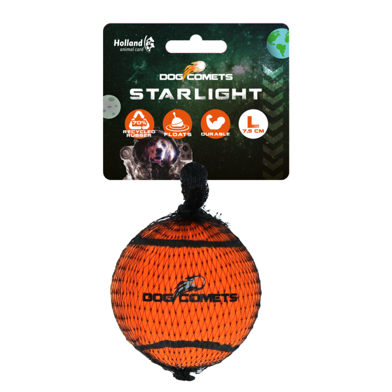 Balle de tennis Dog Comets Starlight L Orange
