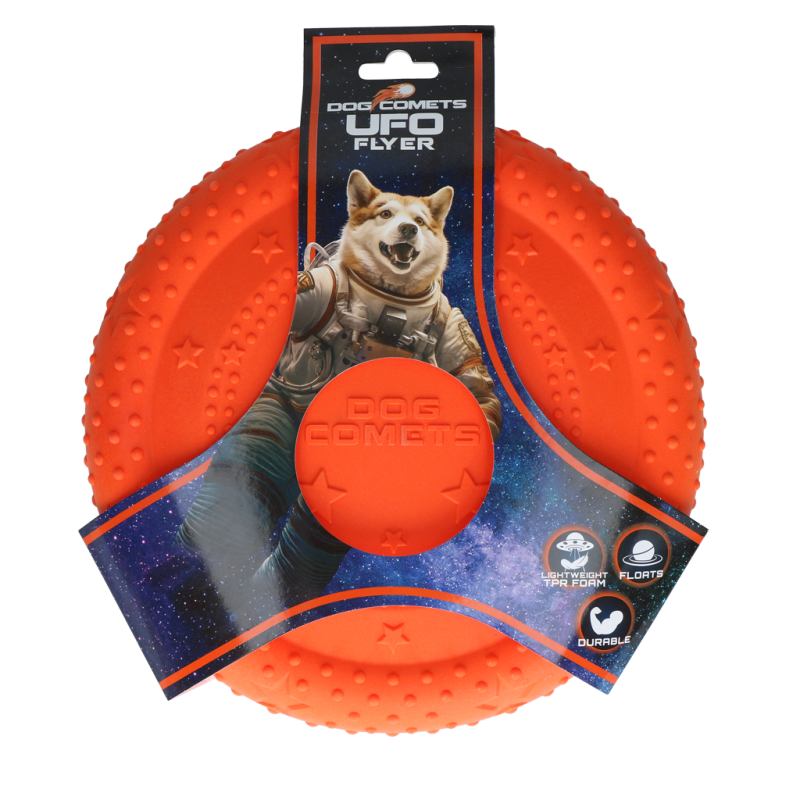 Chien Comètes Flyer OVNI Orange