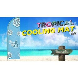 Tapis rafraîchissant CoolPets Tropical Premium en forme de fleur