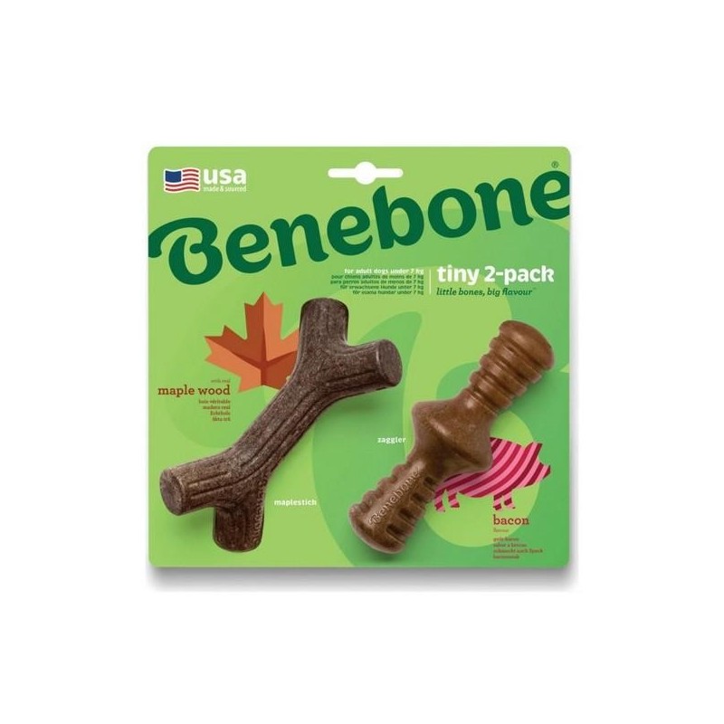 TINY PACK- Jouet à mastiquer au goût de Bacon Taille : 11 cm