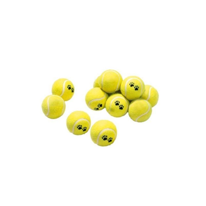 Balle de tennis pour chiens Taille : 6 cm ( 12 balles de tennis )