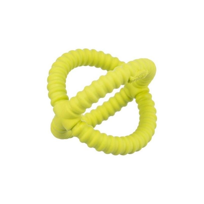 Aqua Toy - Balle Corde de Traction TPR JAUNE 17cm