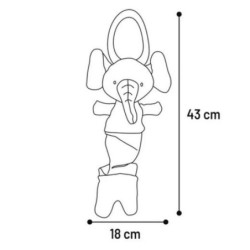 Jouet pour chiot  éléphant vert- Britty