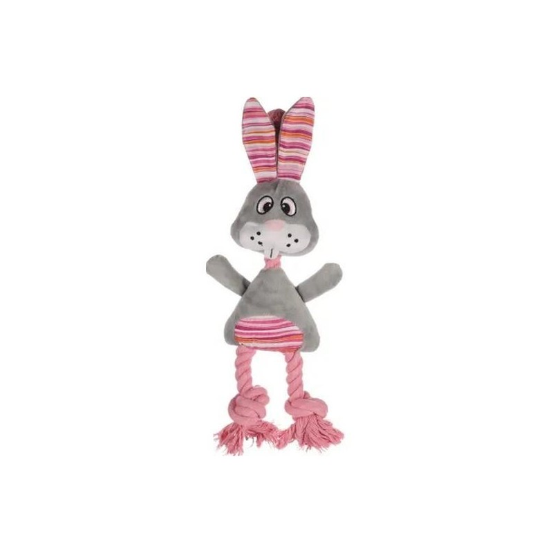 Jouet chien Pieno Lapin avec corde Taille : 42 cm