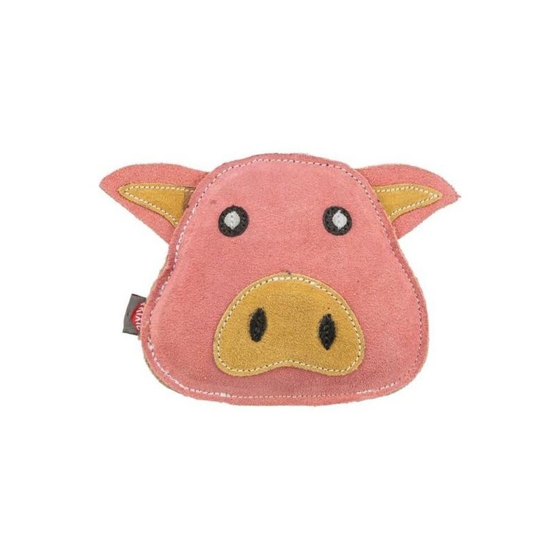 Jouet Cochon en cuir véritable Taille : 19 cm
