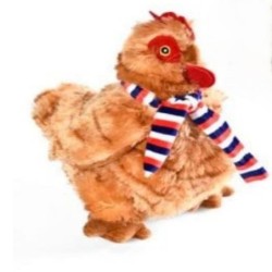 Peluche poule avec écharpe...