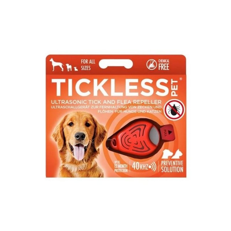 Tickless Pet à pile Orange