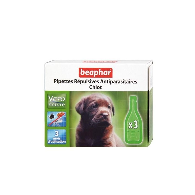 Pipettes répulsives antiparasitaires Vetonature Chiot