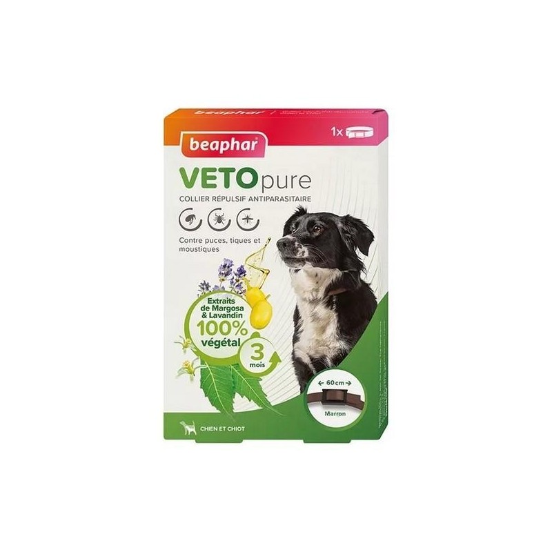 Collier insectifuge naturel pour chien et chiot - Vetonature