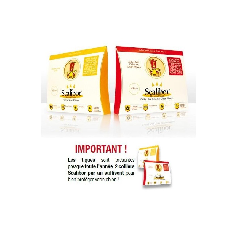 Scalibor collier antiparasitaire pour chien 65 cm 1 collier