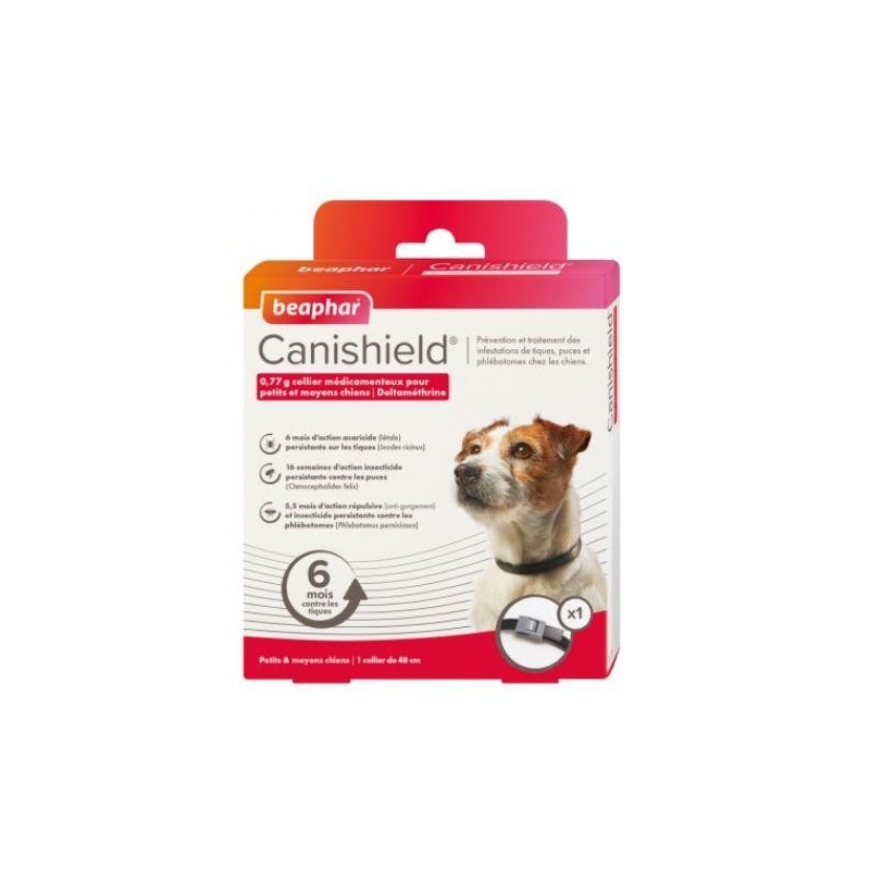 Collier Canishield, collier anti phlébotome, anti tique et anti puce pour chien – Beaphar grands chiens