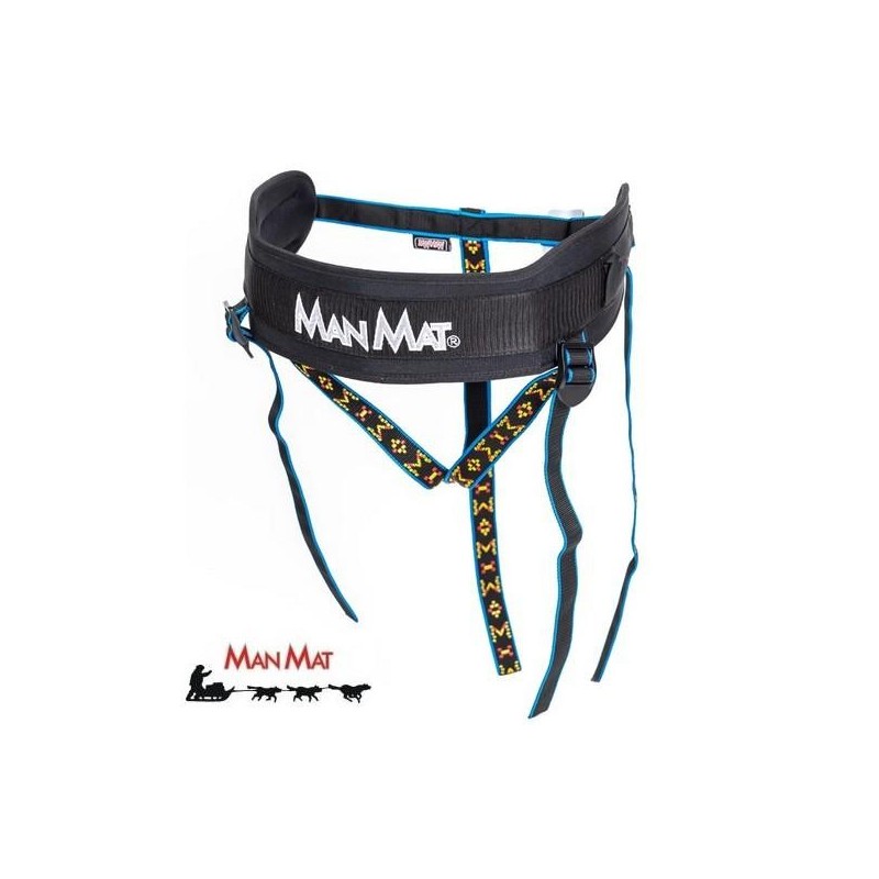 Ceinture baudrier MANMAT canicross Bleue taille M