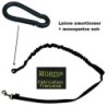 Laisse canicross + mousqueton noir