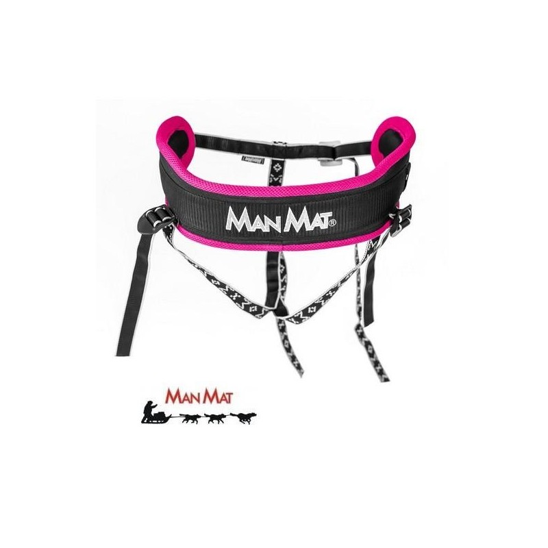 Ceinture baudrier MANMAT canicross ROSE Taille M