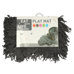 Tapis de jeu gris « Manger...