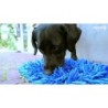 Tapis de jeu rose « Mangez lentement, vivez plus longtemps »