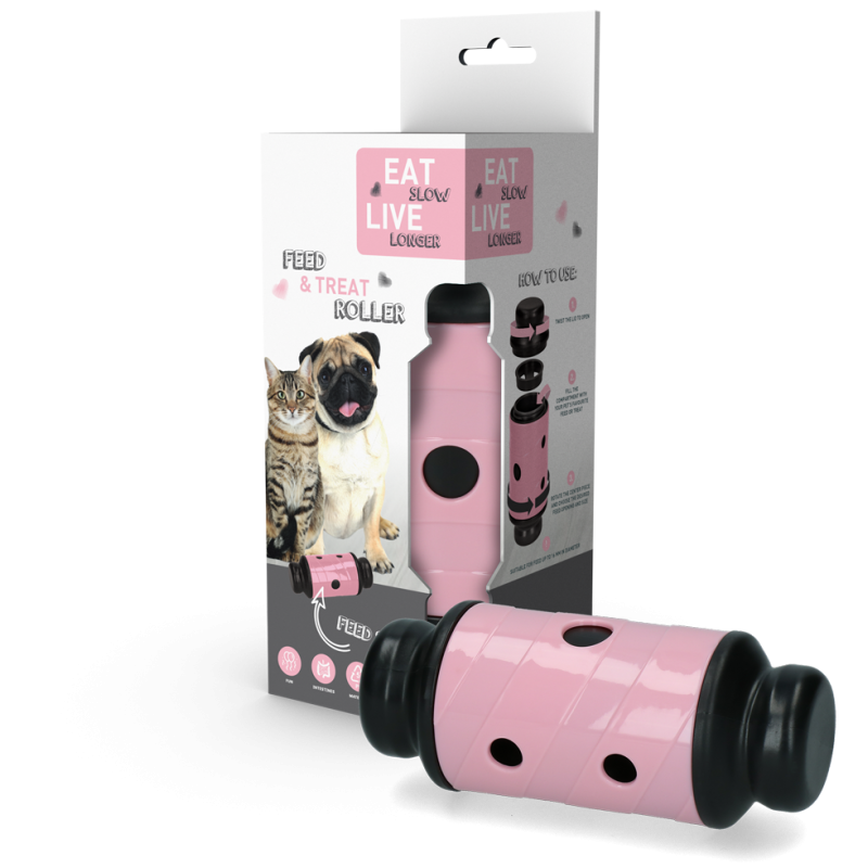 Rouleau pour nourrir et traiter, manger lentement, vivre plus longtemps, rose S