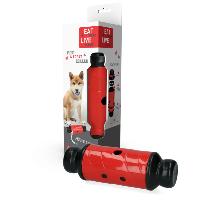 Rouleau pour aliments et friandises Eat Slow Live Longtemps Rouge L
