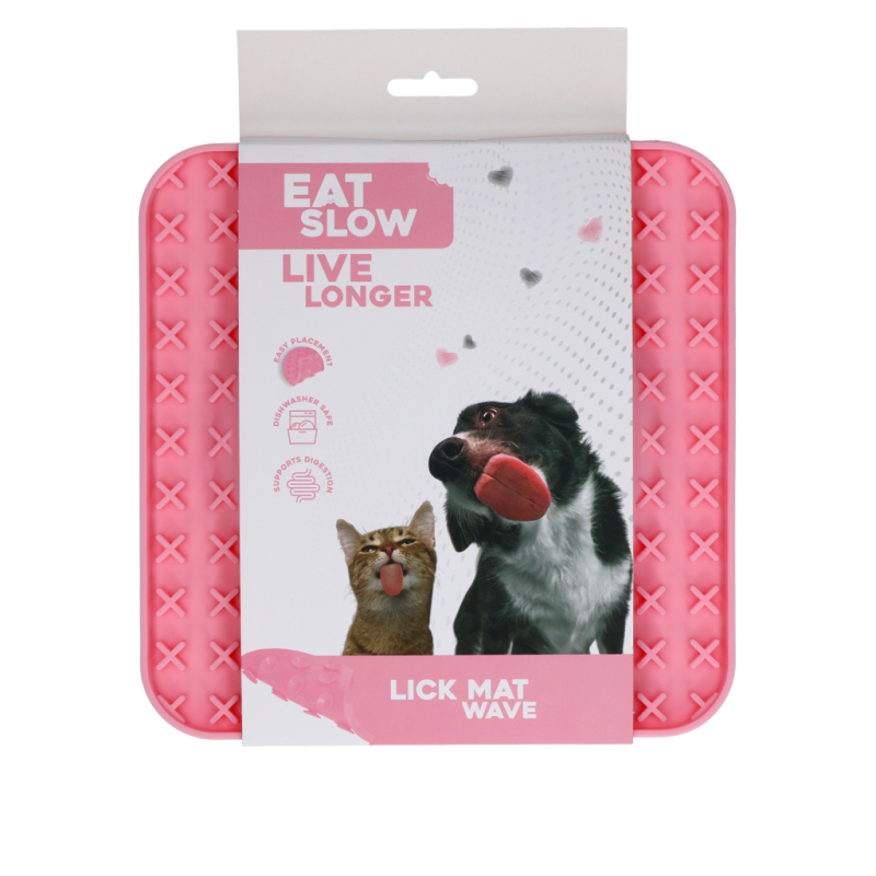 Mangez lentement, vivez plus longtemps, léchez le tapis Wave Pink