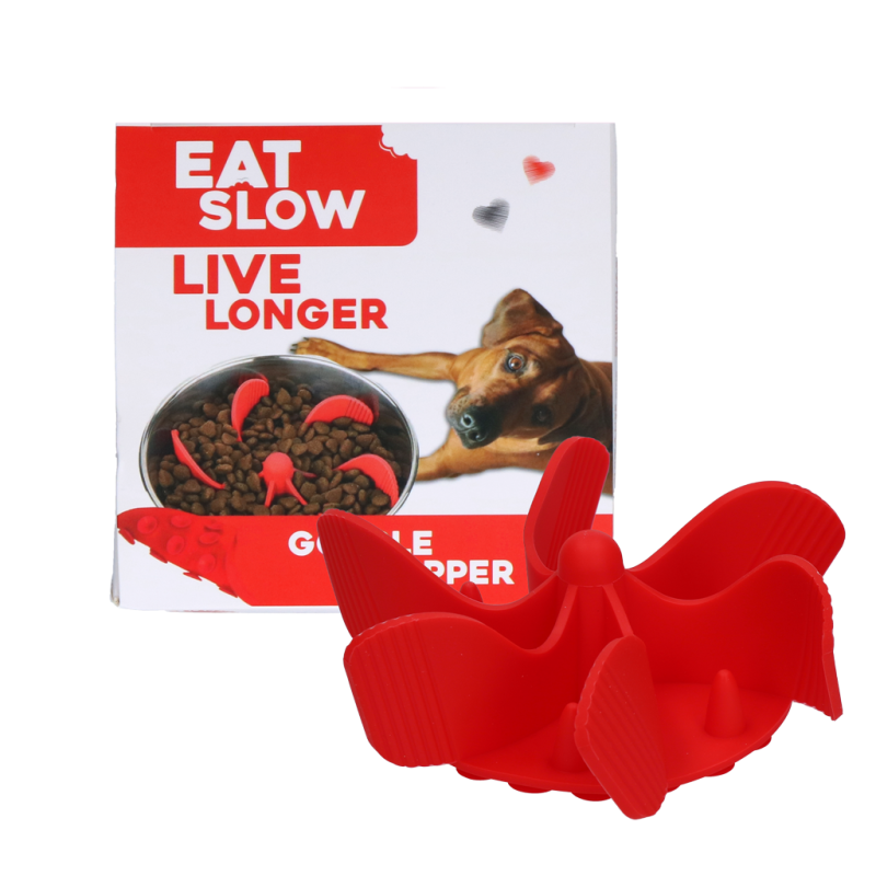 Mangez lentement, vivez plus longtemps, Gobble Stopper rouge