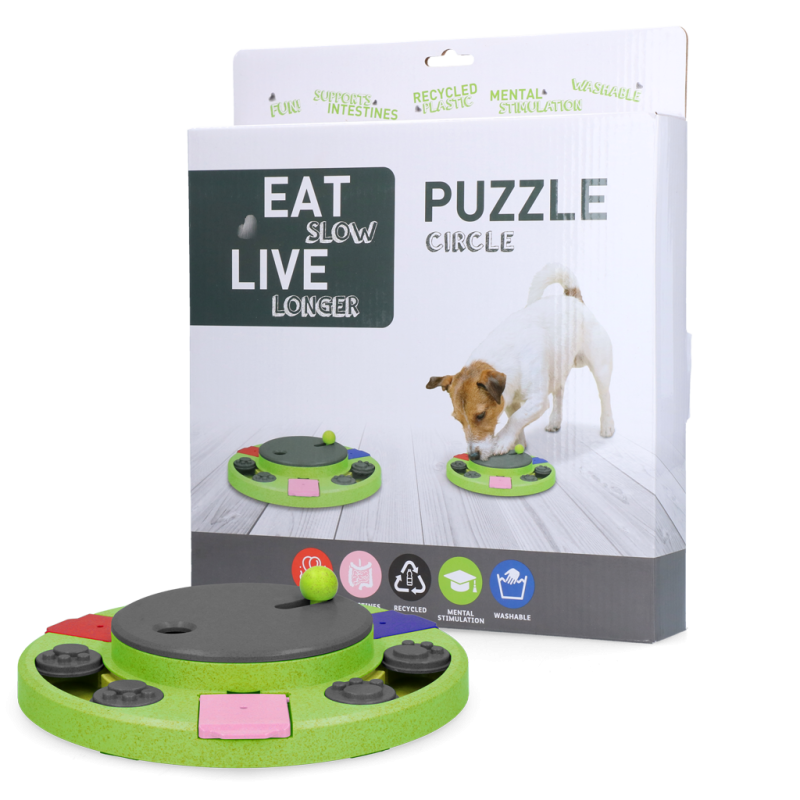 Cercle de puzzle Manger lentement, vivre plus longtemps