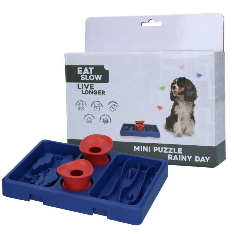 Mini-puzzle Manger lentement, vivre plus longtemps, jour de pluie