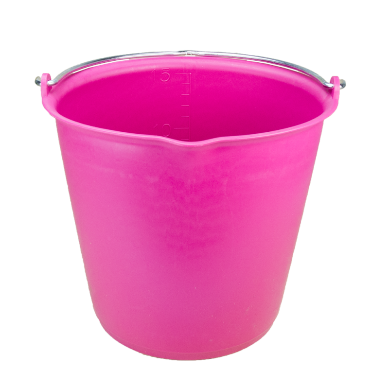 Seau 15 l avec bec verseur Rose