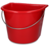 Seau à côté plat 15 l Rouge