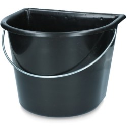 Seau à côté plat 15 l Noir