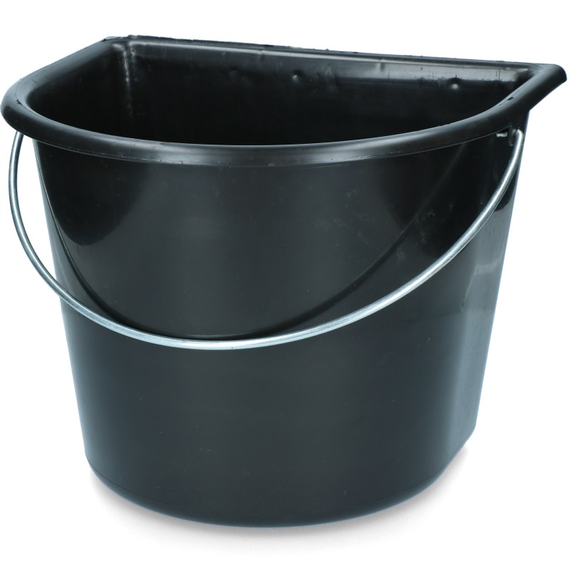 Seau à côté plat 15 l Noir