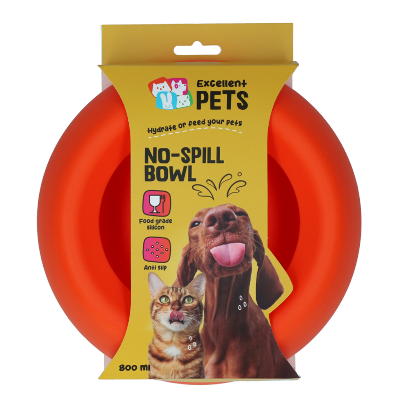Excellent Pets Gamelle anti-fuite 800 ml Orange M