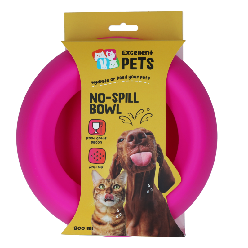 Excellent Pets Gamelle anti-fuite 800 ml Rose M
