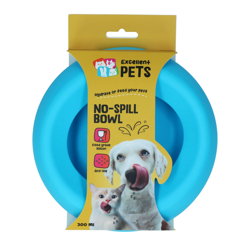 Excellent Pets Gamelle anti-fuite 300 ml Bleu S