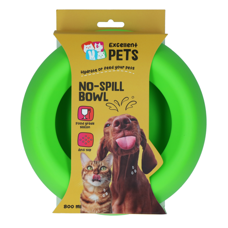 Excellent Pets Gamelle anti-fuite 800 ml Vert M