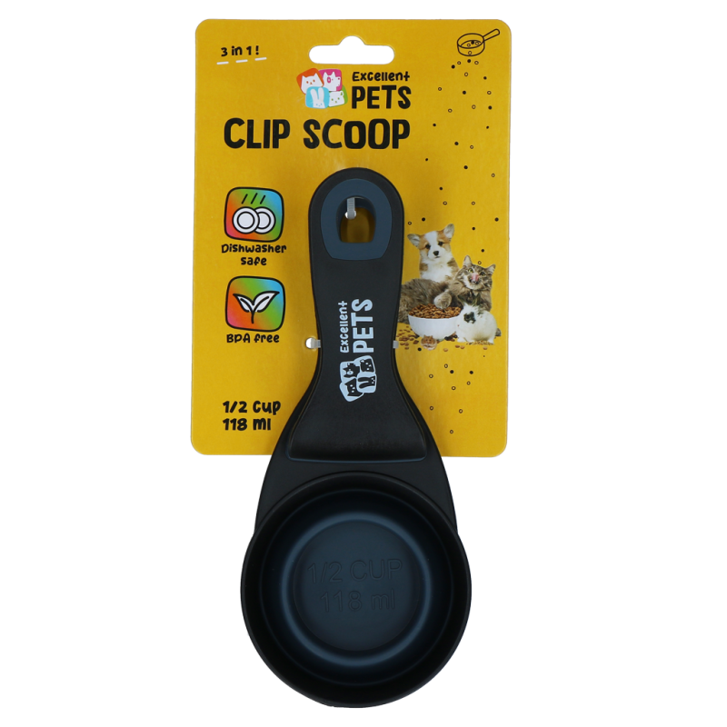 Excellent Pets Pelle à nourriture avec clip de verrouillage 0,5 tasse